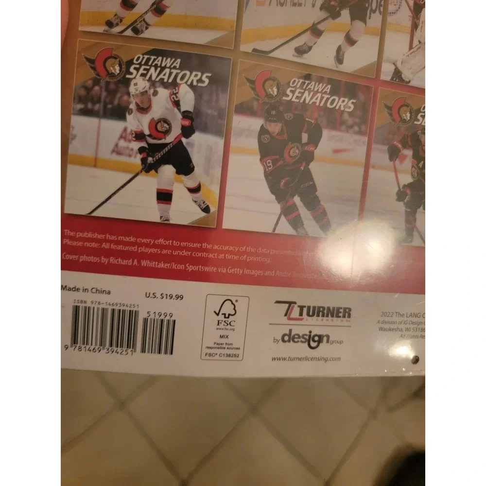 Turner Licensing,  NHL Ottawa Senators 2023 Wall Calendar